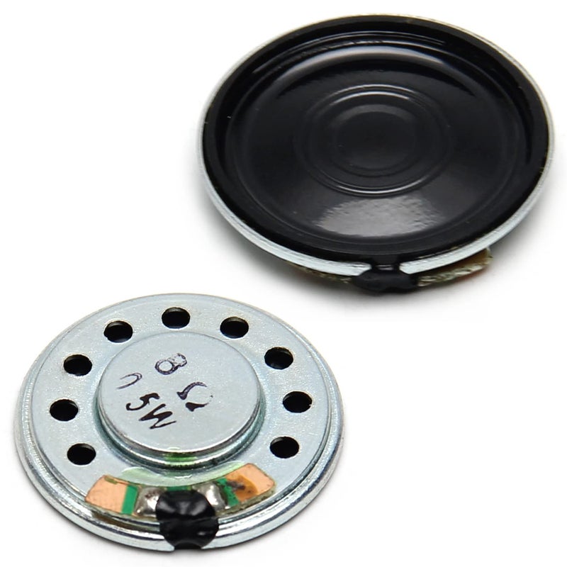 Fielect 2Pcs DIY Magnetic Speaker 0.5W 8 Ohm 26mm Diameter Round Shape Replacement Loudspeaker - Image 1